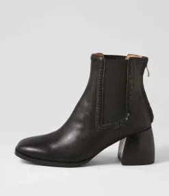 Outlet Playmo Black Leather Chelsea Boots Women Ankle Boots
