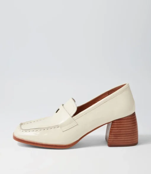 Fashion Preemar Vanilla Patent Leather Heels Women Loafers