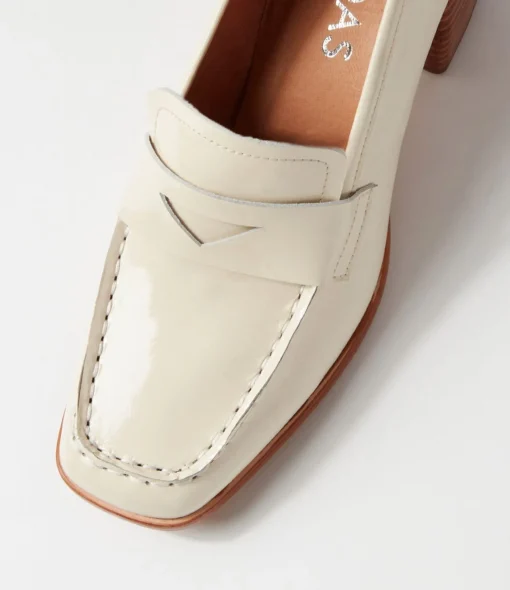 Fashion Preemar Vanilla Patent Leather Heels Women Loafers