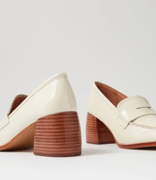 Fashion Preemar Vanilla Patent Leather Heels Women Loafers