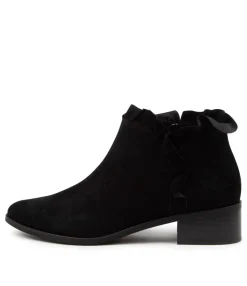 New Pretti Black Suede Women Ankle Boots