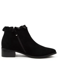 New Pretti Black Suede Women Ankle Boots
