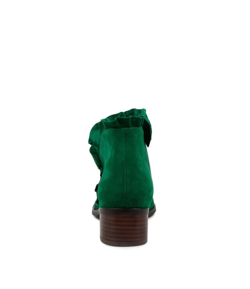 Shop Pretti Dark Emerald Suede Ankle Boots Women Ankle Boots