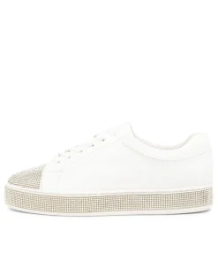 Clearance Purest White Leather Women Sneakers