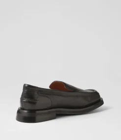 Best Sale Purl Black Leather Loafers Women Loafers