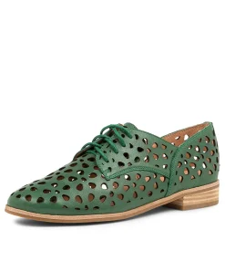 Shop Quicked Emerald Leather Women Flats