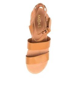 Best Rea Dk Tan Leather Women Sandals