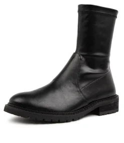 Cheap Royally Black-Black Heel Women Ankle Boots