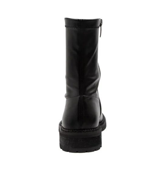 Cheap Royally Black-Black Heel Women Ankle Boots