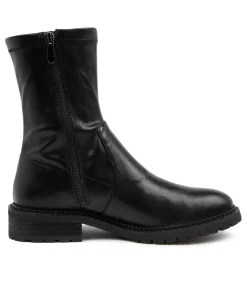 Cheap Royally Black-Black Heel Women Ankle Boots