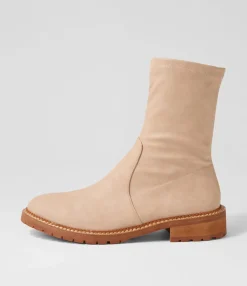 Cheap Royally Cream Stretch Ankle Boots Women Ankle Boots