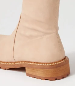 Cheap Royally Cream Stretch Ankle Boots Women Ankle Boots