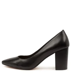 Store Sabine Black Leather Women Heels