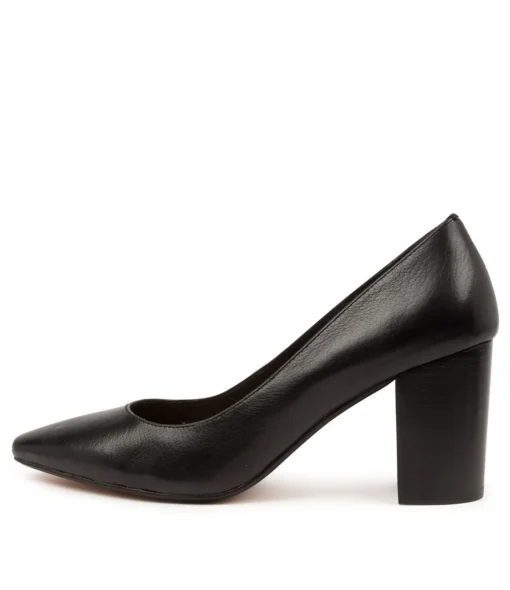Store Sabine Black Leather Women Heels