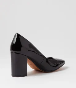 Best Sabine Black Patent Leather Heels Women Heels