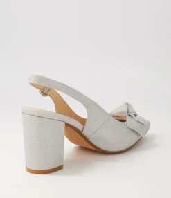 Discount Safari Silver Metallic Suede Heels Women Heels