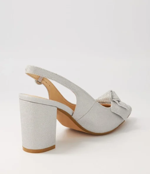 Discount Safari Silver Metallic Suede Heels Women Heels