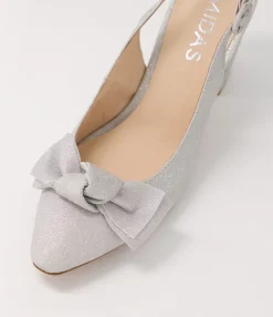 Discount Safari Silver Metallic Suede Heels Women Heels