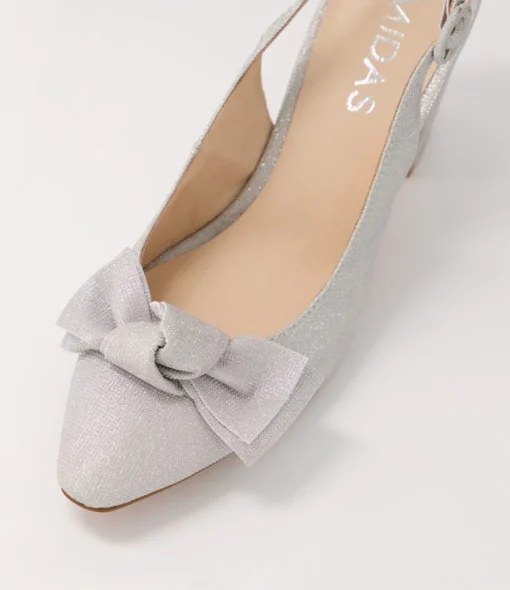 Discount Safari Silver Metallic Suede Heels Women Heels