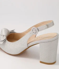 Discount Safari Silver Metallic Suede Heels Women Heels