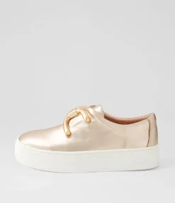 Clearance Shells Pale Rose Gold White Leather Sneakers Women Sneakers