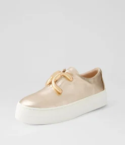 Clearance Shells Pale Rose Gold White Leather Sneakers Women Sneakers