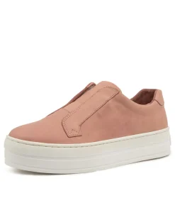 Cheap Shiann Pale Pink Leather Women Sneakers