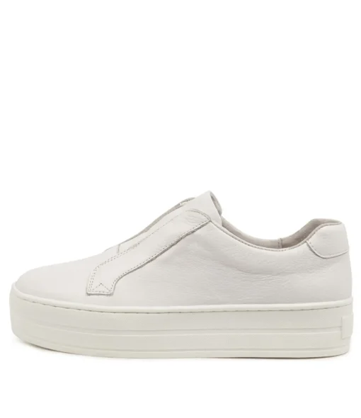 Best Shiann White Leather Women Sneakers