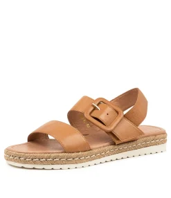 Store Silo Dk Tan Leather Women Flats