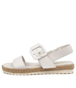 Best Silo White Leather Women Flats
