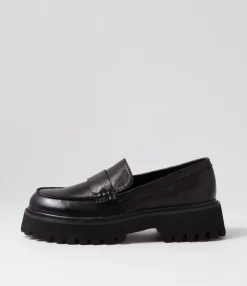 Sale Siola Black Leather Loafers Women Loafers