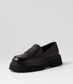 Sale Siola Black Leather Loafers Women Loafers