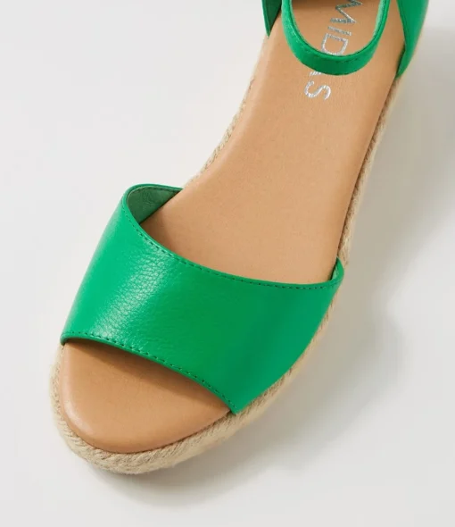 Cheap Skippy Emerald Natural Rope Leather Espadrilles Women Espadrilles