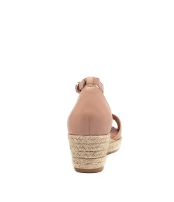 Cheap Skippy Rose Leather Women Espadrilles