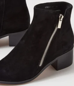 Online Spana Black Suede Ankle Boots Women Ankle Boots