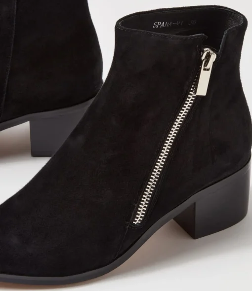 Online Spana Black Suede Ankle Boots Women Ankle Boots