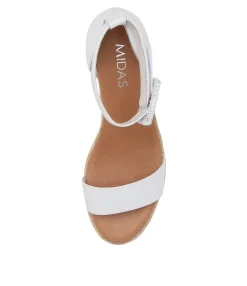 Cheap Sprung White Leather Women Espadrilles