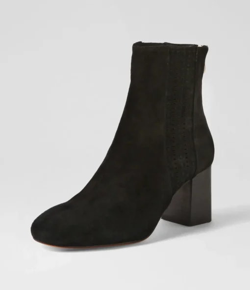Best Sale Stalla Black Suede Ankle Boots Women Ankle Boots