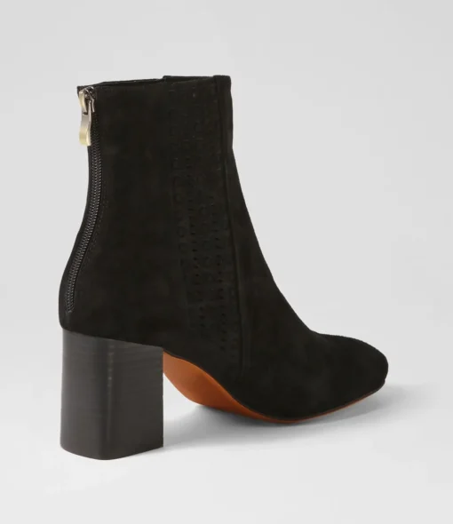 Best Sale Stalla Black Suede Ankle Boots Women Ankle Boots