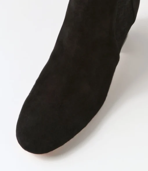 Best Sale Stalla Black Suede Ankle Boots Women Ankle Boots