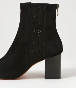 Best Sale Stalla Black Suede Ankle Boots Women Ankle Boots