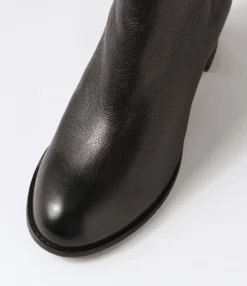 Best Sutton Black Leather Ankle Boots Women Ankle Boots