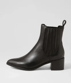 Best Sale Syma Black Leather Chelsea Boots Women Ankle Boots