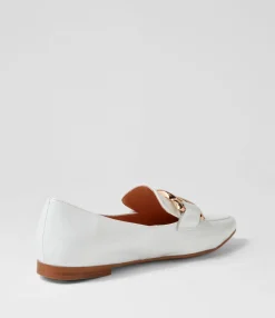 Store Symona White Patent Leather Loafers Women Loafers
