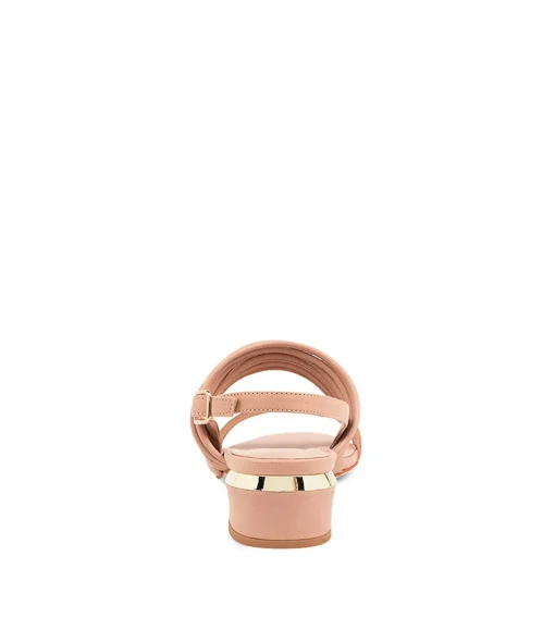 Cheap Talsa Nude Leather Women Heels