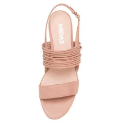 Cheap Talsa Nude Leather Women Heels