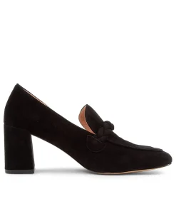 Discount Tarni Black Suede Heels Women Loafers