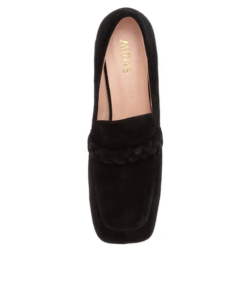 Discount Tarni Black Suede Heels Women Loafers