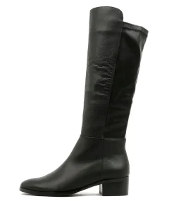 Best Tataley Black Leather Women Boots