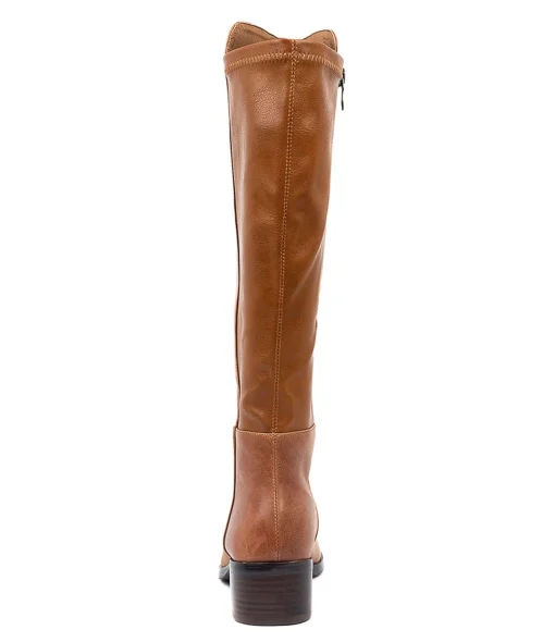Outlet Tataley Cognac Leather Women Boots